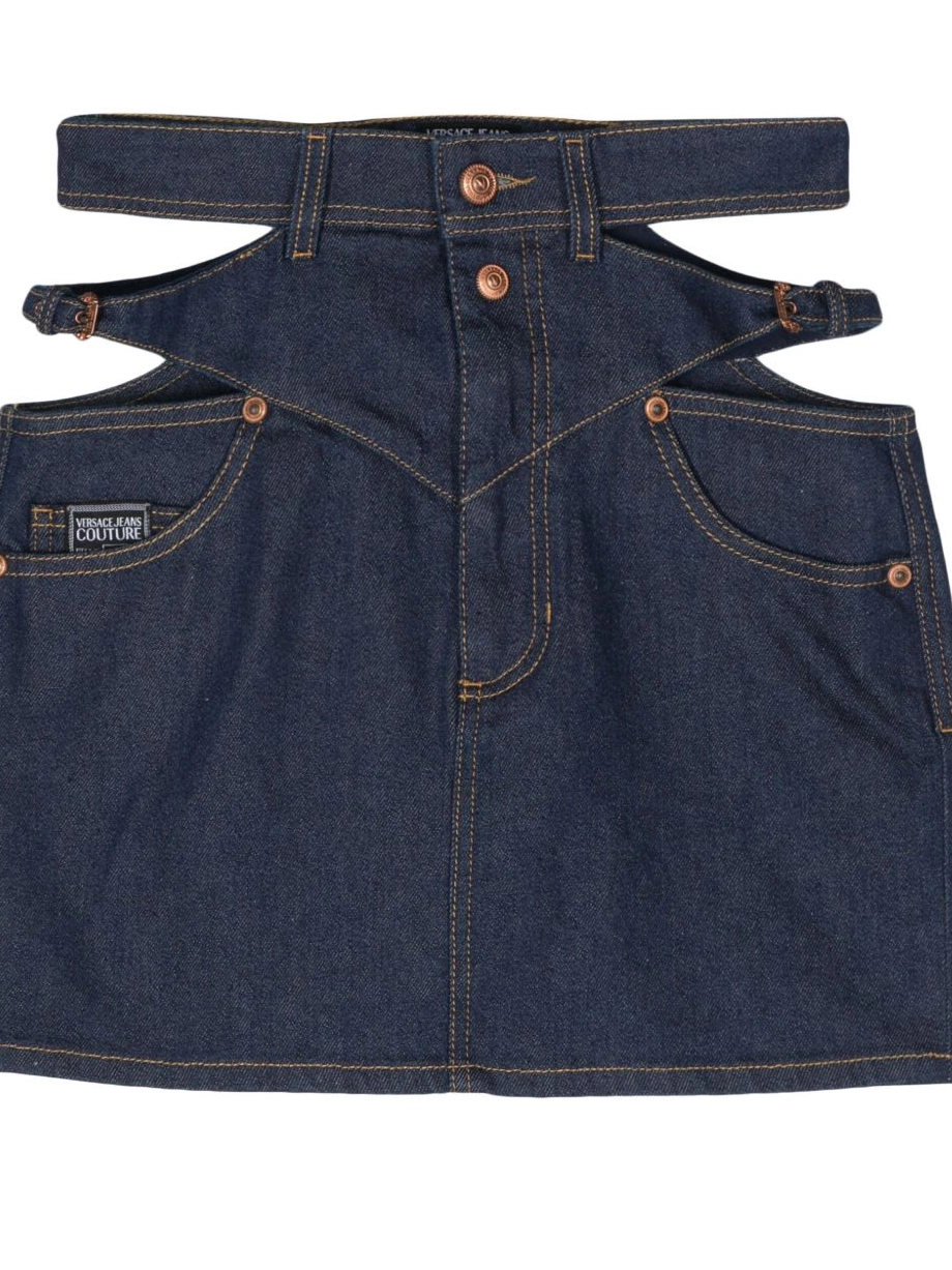 Cheap skirt Versace denim Couture Jeans Women cut-out mini 0531
